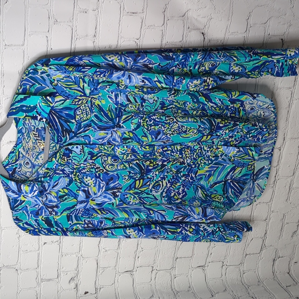 Lilly Pulitzer sea view button down sneak a beak
